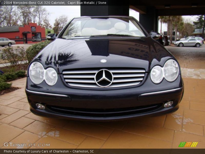 Capri Blue Metallic / Stone 2004 Mercedes-Benz CLK 320 Cabriolet