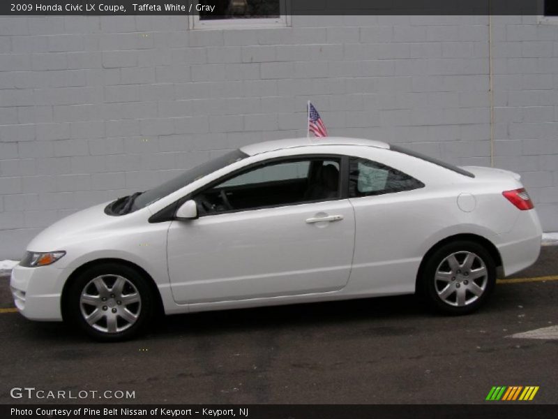 Taffeta White / Gray 2009 Honda Civic LX Coupe