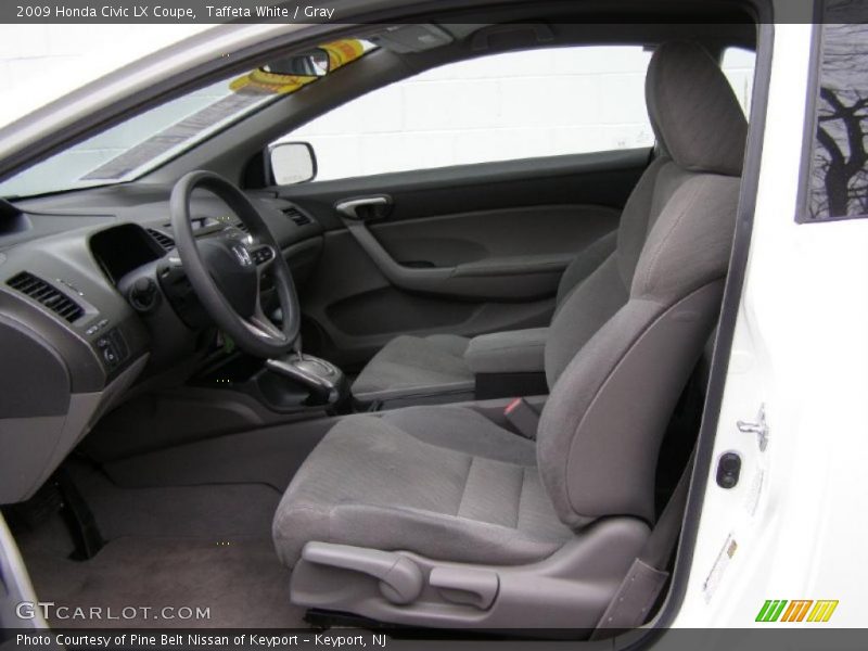 Taffeta White / Gray 2009 Honda Civic LX Coupe