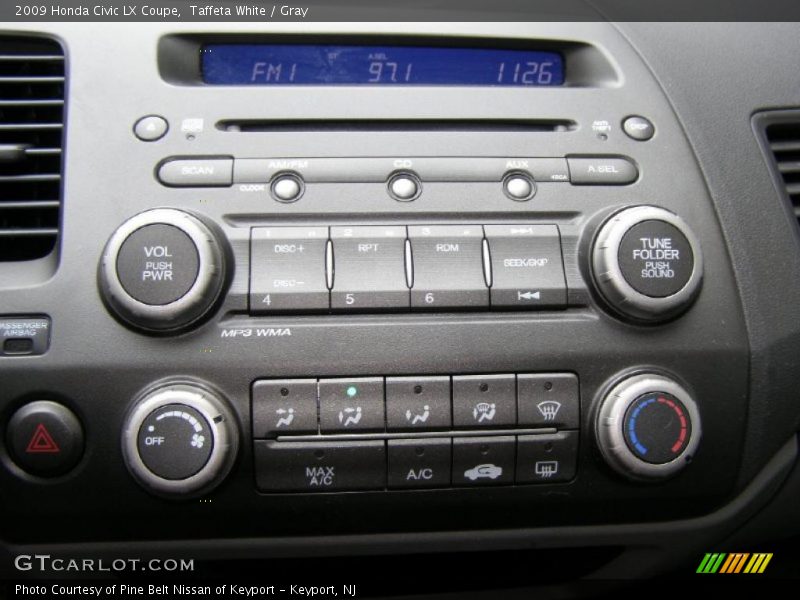 Taffeta White / Gray 2009 Honda Civic LX Coupe