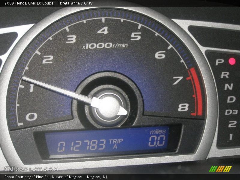 Taffeta White / Gray 2009 Honda Civic LX Coupe