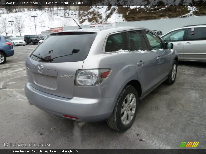 True Silver Metallic / Black 2008 Mazda CX-7 Sport