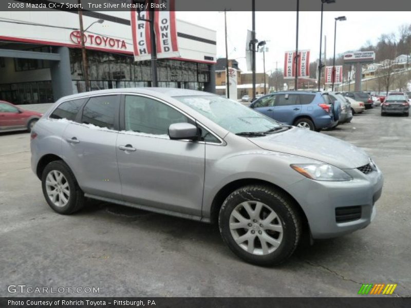 True Silver Metallic / Black 2008 Mazda CX-7 Sport