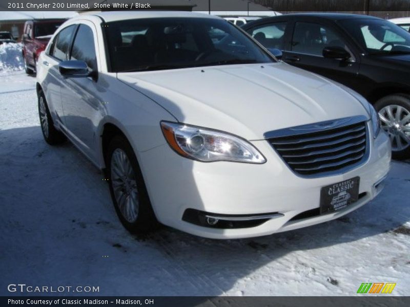 Stone White / Black 2011 Chrysler 200 Limited