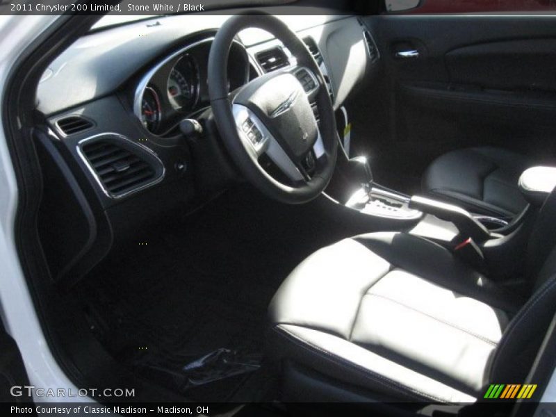 Stone White / Black 2011 Chrysler 200 Limited