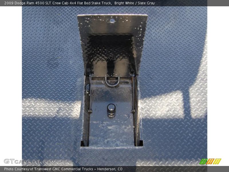 Bright White / Slate Gray 2009 Dodge Ram 4500 SLT Crew Cab 4x4 Flat Bed Stake Truck