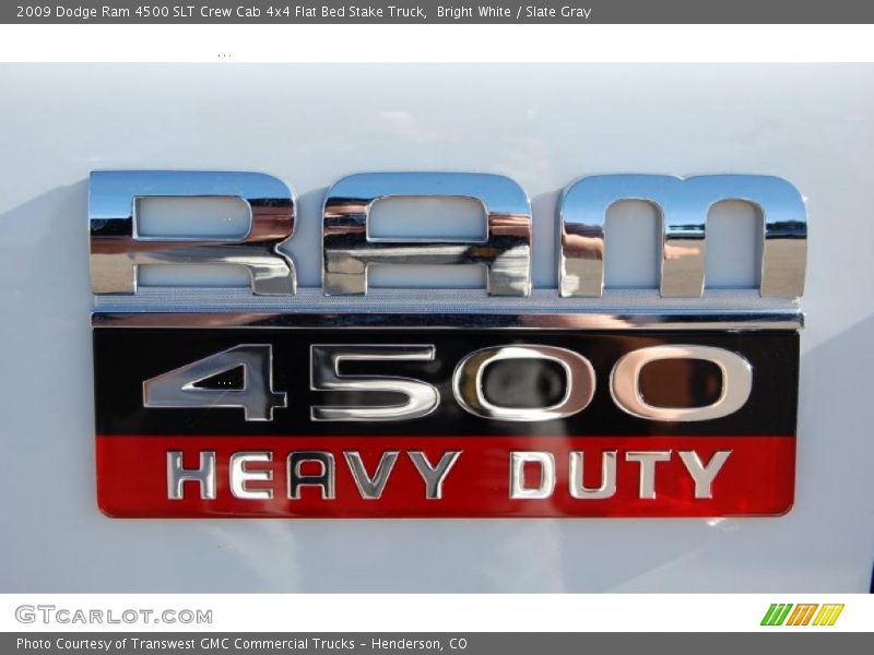  2009 Ram 4500 SLT Crew Cab 4x4 Flat Bed Stake Truck Logo