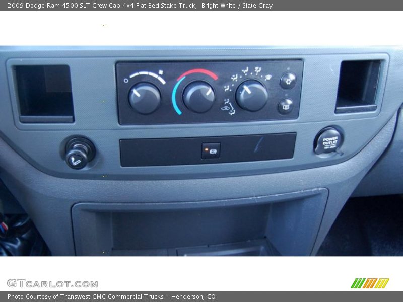 Controls of 2009 Ram 4500 SLT Crew Cab 4x4 Flat Bed Stake Truck