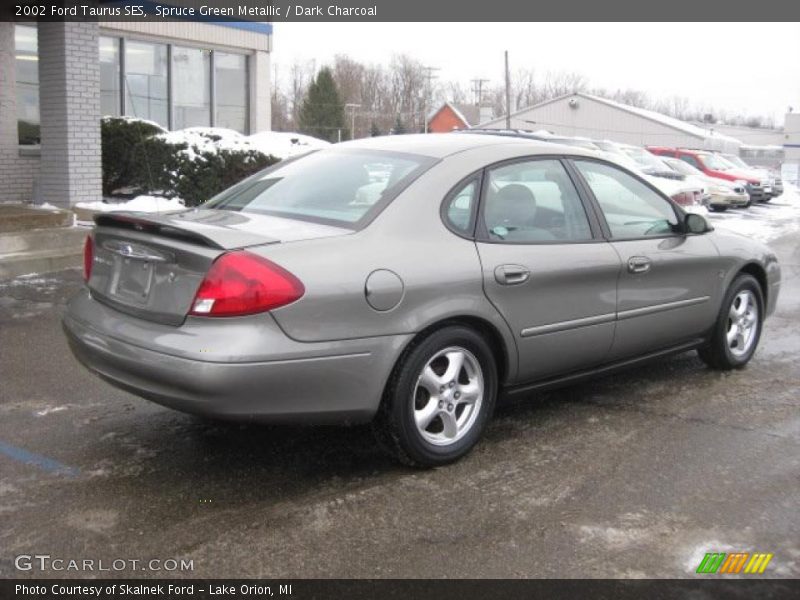 Spruce Green Metallic / Dark Charcoal 2002 Ford Taurus SES