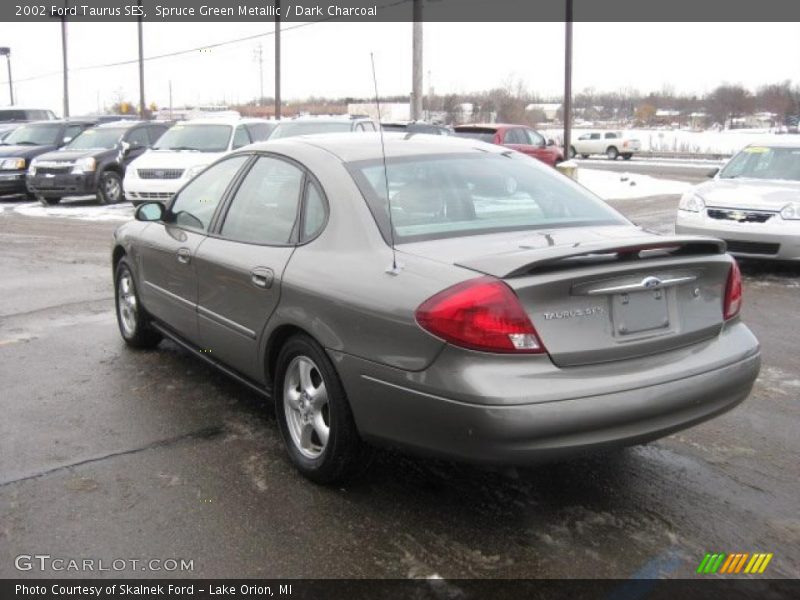 Spruce Green Metallic / Dark Charcoal 2002 Ford Taurus SES