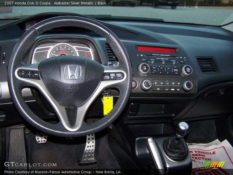 Alabaster Silver Metallic / Black 2007 Honda Civic Si Coupe