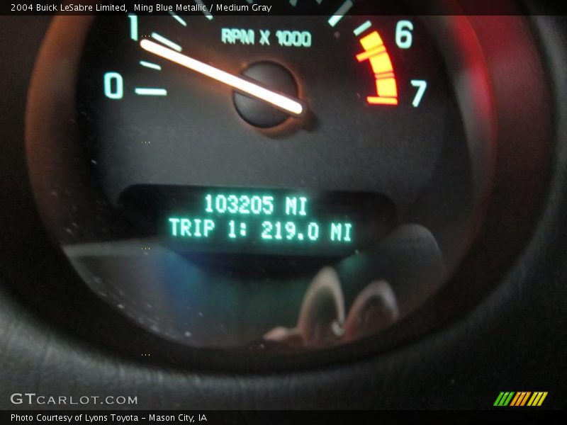 Ming Blue Metallic / Medium Gray 2004 Buick LeSabre Limited
