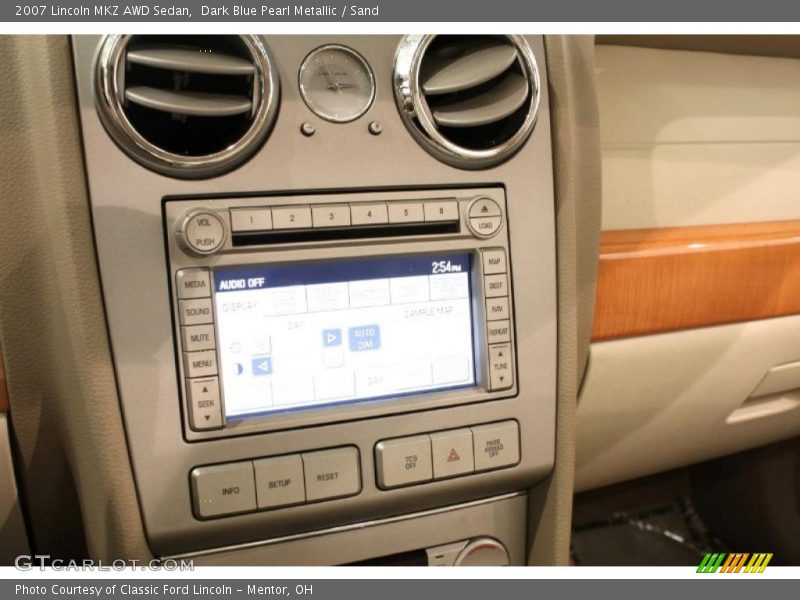 Dark Blue Pearl Metallic / Sand 2007 Lincoln MKZ AWD Sedan
