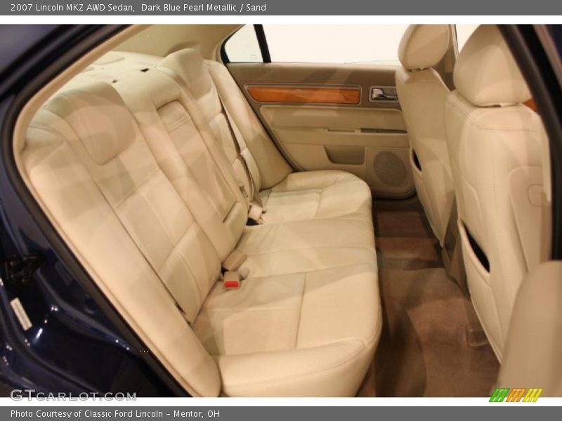 Dark Blue Pearl Metallic / Sand 2007 Lincoln MKZ AWD Sedan