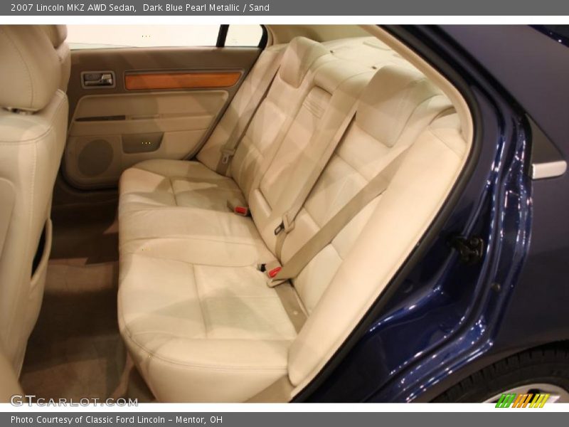 Dark Blue Pearl Metallic / Sand 2007 Lincoln MKZ AWD Sedan