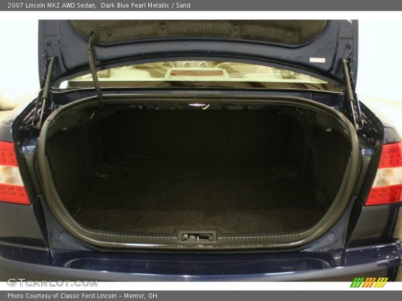 Dark Blue Pearl Metallic / Sand 2007 Lincoln MKZ AWD Sedan