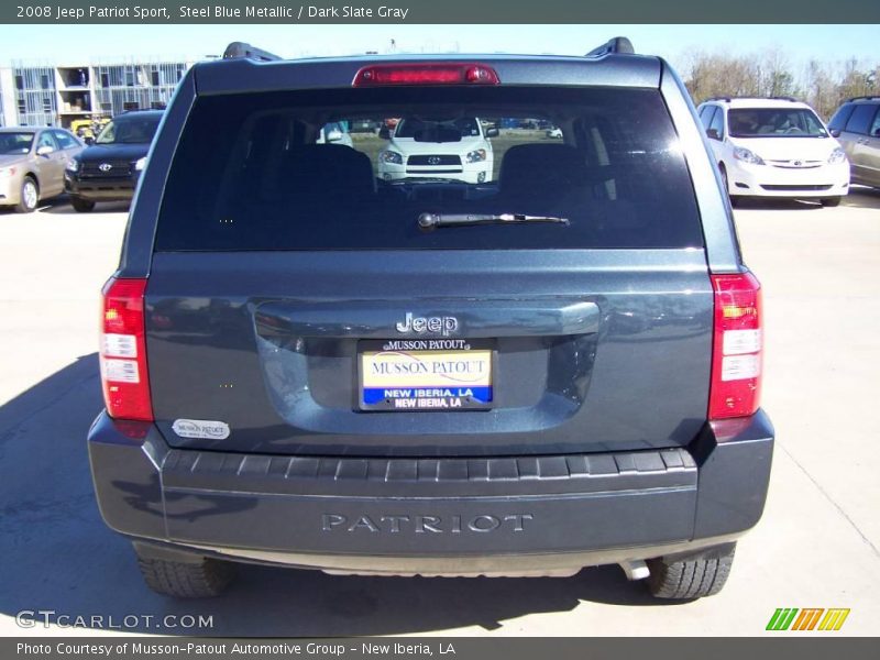 Steel Blue Metallic / Dark Slate Gray 2008 Jeep Patriot Sport