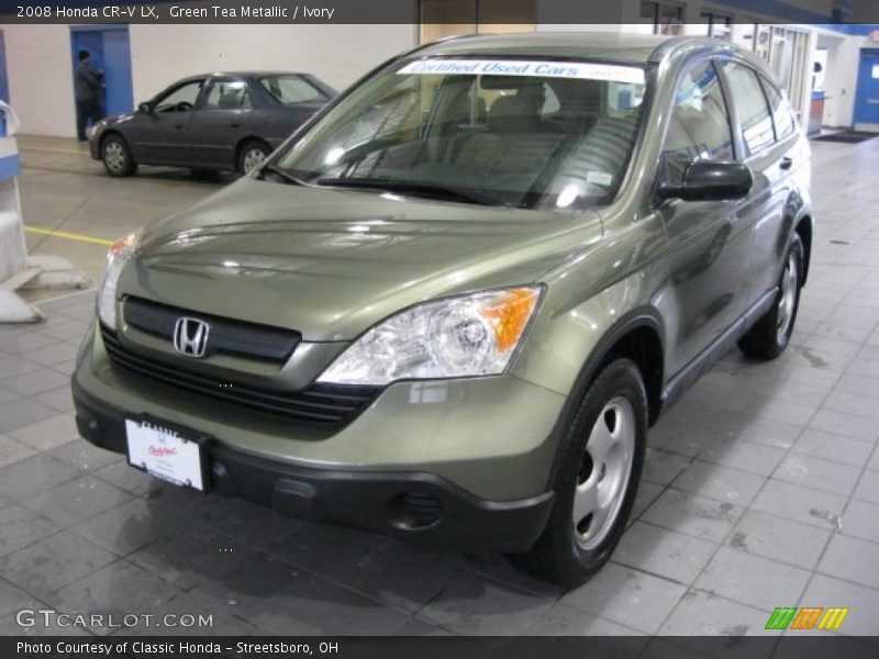 Green Tea Metallic / Ivory 2008 Honda CR-V LX
