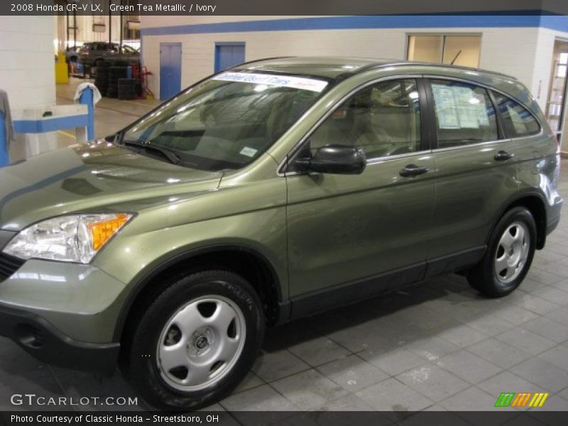 Green Tea Metallic / Ivory 2008 Honda CR-V LX