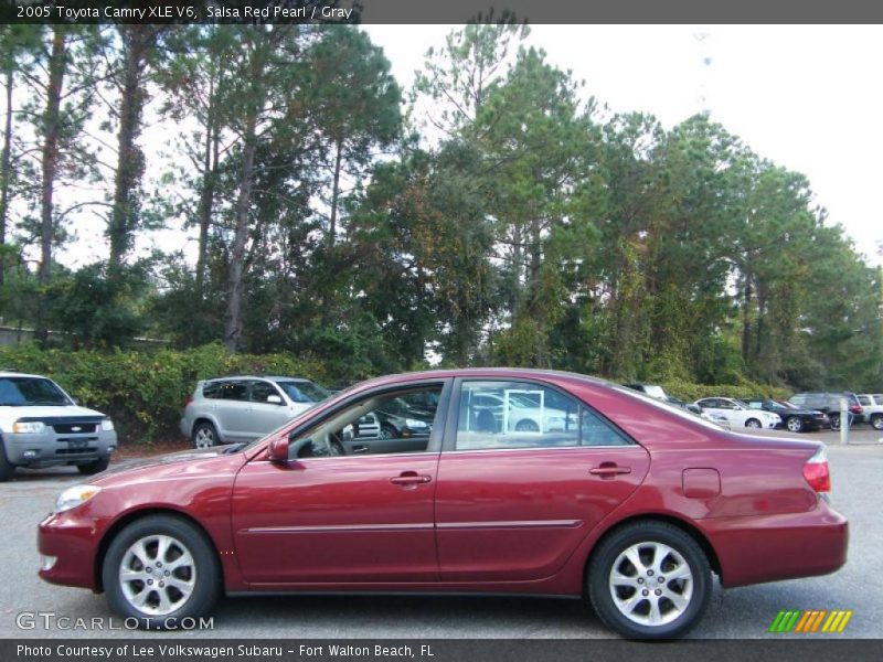 Salsa Red Pearl / Gray 2005 Toyota Camry XLE V6