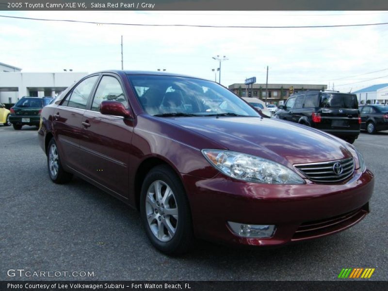 Salsa Red Pearl / Gray 2005 Toyota Camry XLE V6