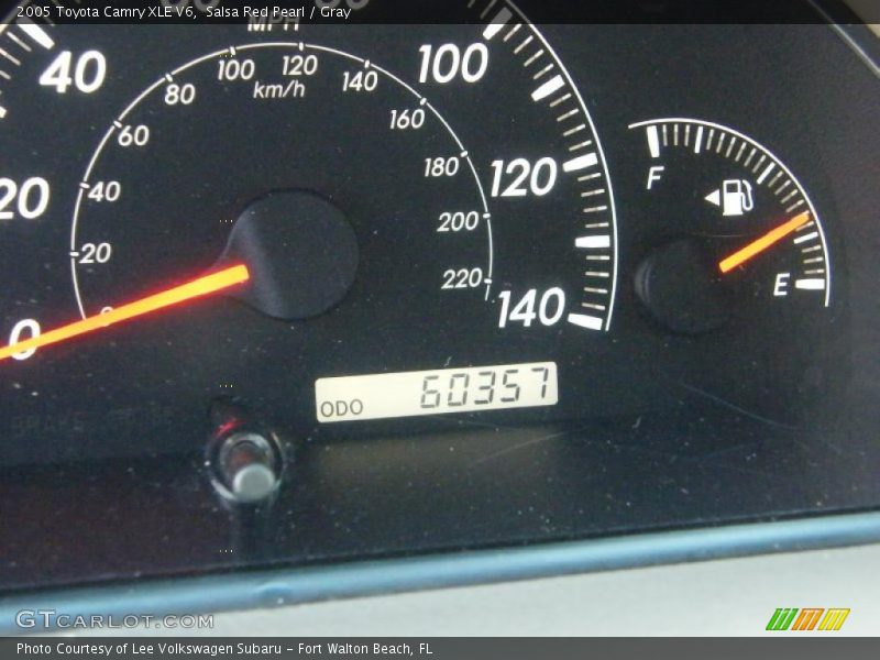 Salsa Red Pearl / Gray 2005 Toyota Camry XLE V6