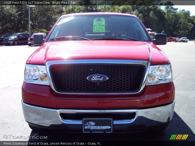 Bright Red / Tan 2008 Ford F150 XLT SuperCrew