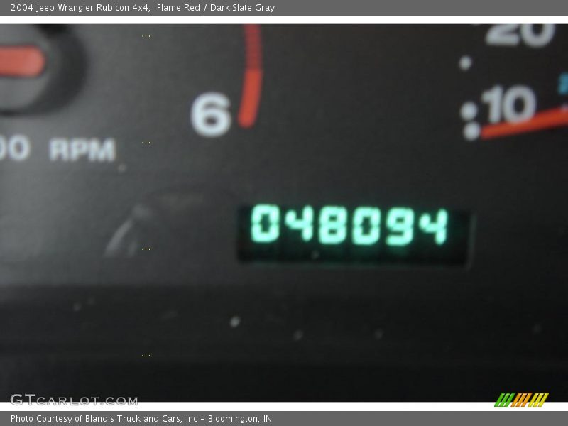 Flame Red / Dark Slate Gray 2004 Jeep Wrangler Rubicon 4x4