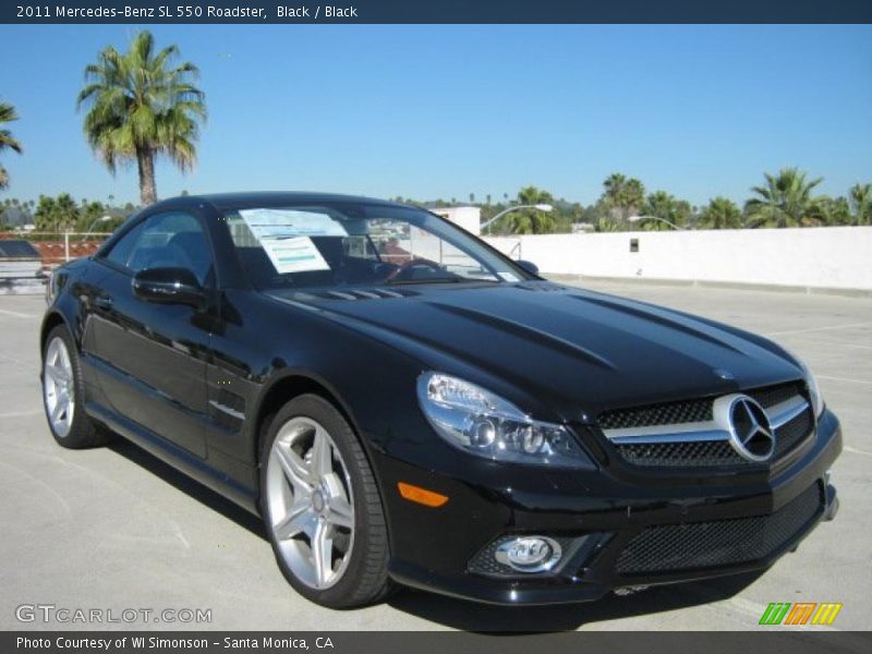 Black / Black 2011 Mercedes-Benz SL 550 Roadster