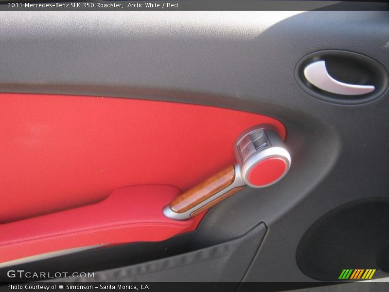 Arctic White / Red 2011 Mercedes-Benz SLK 350 Roadster