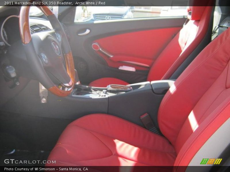  2011 SLK 350 Roadster Red Interior