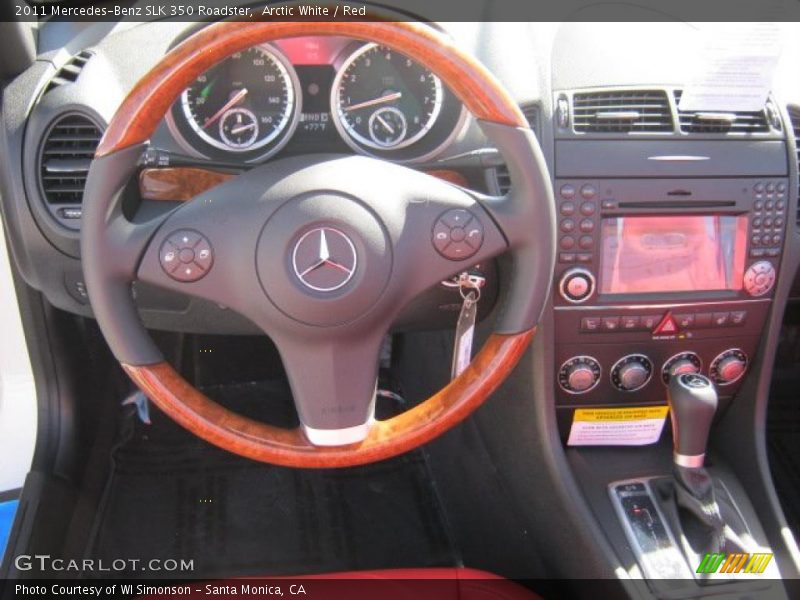 Arctic White / Red 2011 Mercedes-Benz SLK 350 Roadster