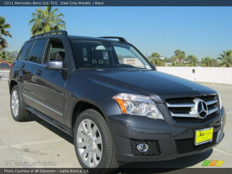 Steel Grey Metallic / Black 2011 Mercedes-Benz GLK 350