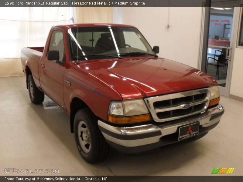 Toreador Red Metallic / Medium Graphite 1998 Ford Ranger XLT Regular Cab