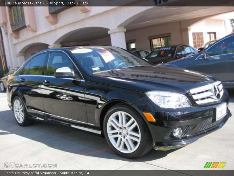 Black / Black 2008 Mercedes-Benz C 300 Sport