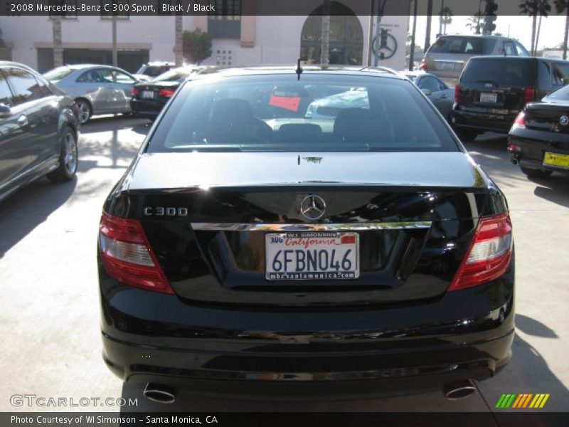 Black / Black 2008 Mercedes-Benz C 300 Sport