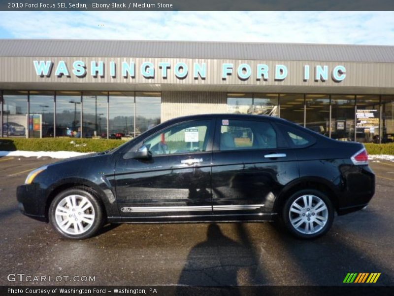 Ebony Black / Medium Stone 2010 Ford Focus SEL Sedan