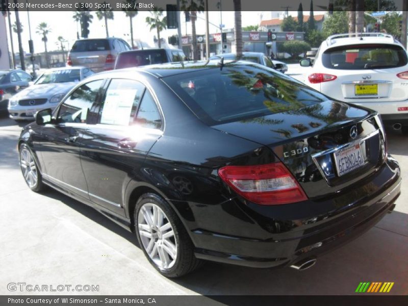 Black / Black 2008 Mercedes-Benz C 300 Sport