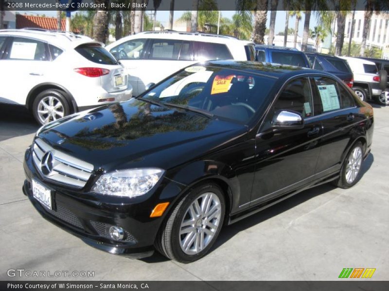 Black / Black 2008 Mercedes-Benz C 300 Sport