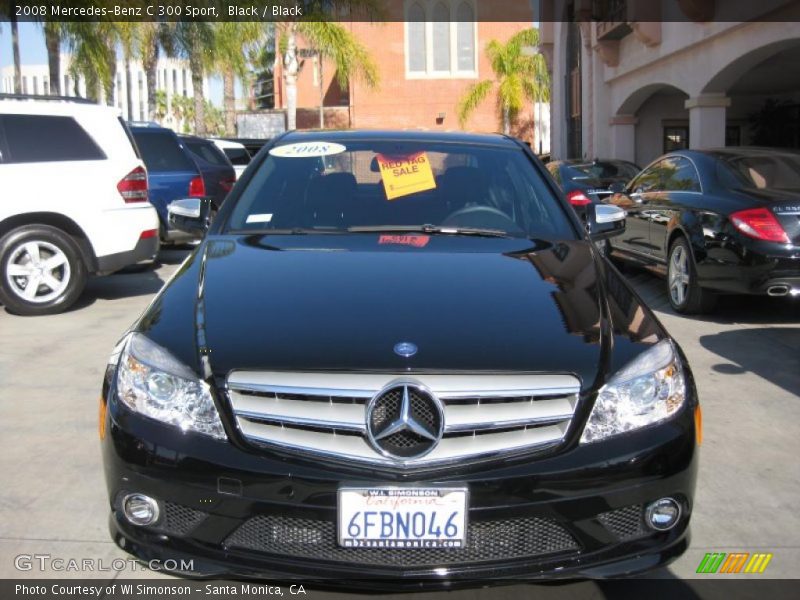 Black / Black 2008 Mercedes-Benz C 300 Sport