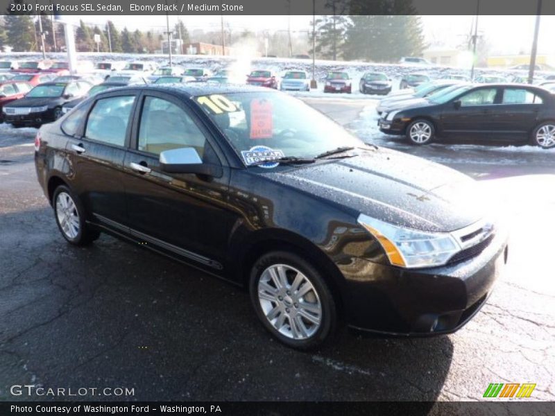 Ebony Black / Medium Stone 2010 Ford Focus SEL Sedan