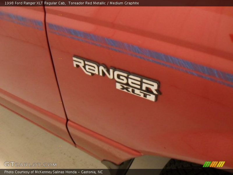 Toreador Red Metallic / Medium Graphite 1998 Ford Ranger XLT Regular Cab