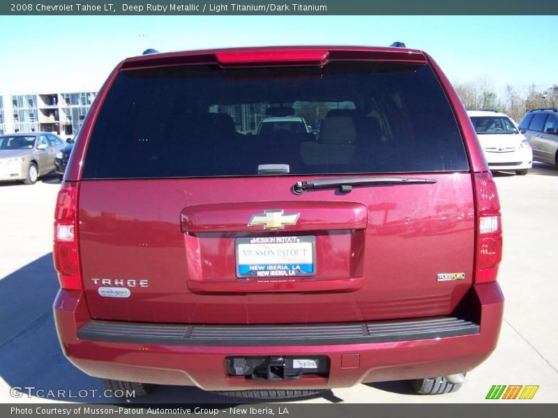 Deep Ruby Metallic / Light Titanium/Dark Titanium 2008 Chevrolet Tahoe LT