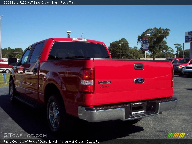 Bright Red / Tan 2008 Ford F150 XLT SuperCrew