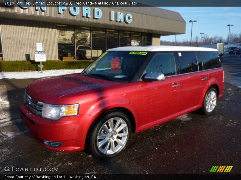 Red Candy Metallic / Charcoal Black 2010 Ford Flex Limited EcoBoost AWD