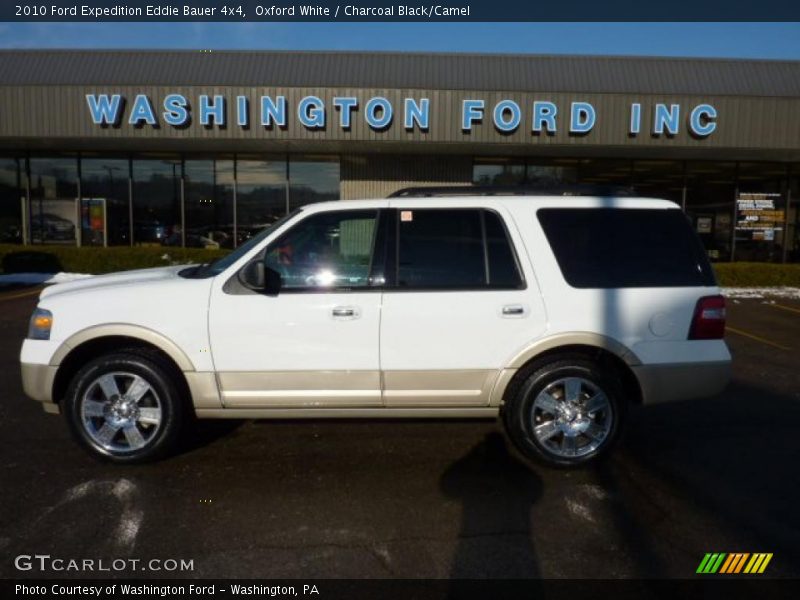 Oxford White / Charcoal Black/Camel 2010 Ford Expedition Eddie Bauer 4x4