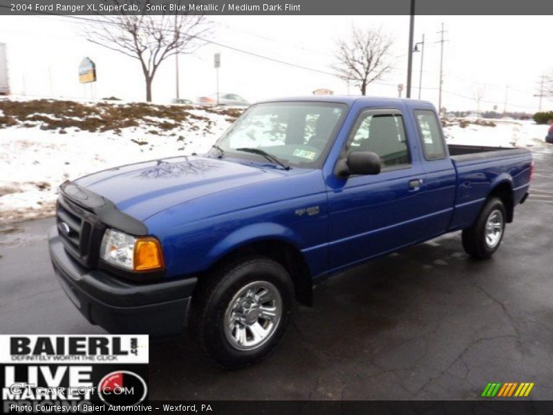 Sonic Blue Metallic / Medium Dark Flint 2004 Ford Ranger XL SuperCab