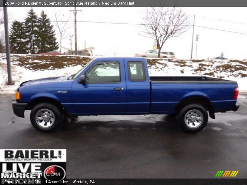 Sonic Blue Metallic / Medium Dark Flint 2004 Ford Ranger XL SuperCab