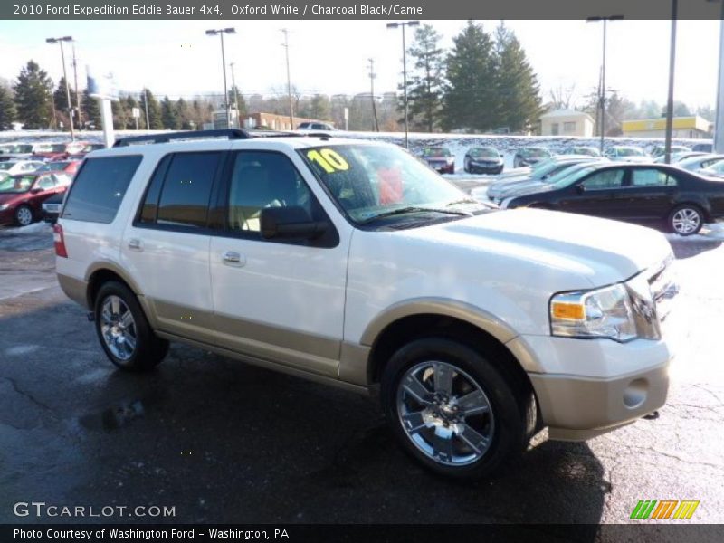 Oxford White / Charcoal Black/Camel 2010 Ford Expedition Eddie Bauer 4x4