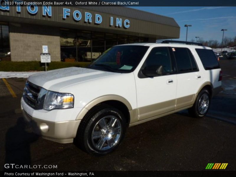 Oxford White / Charcoal Black/Camel 2010 Ford Expedition Eddie Bauer 4x4